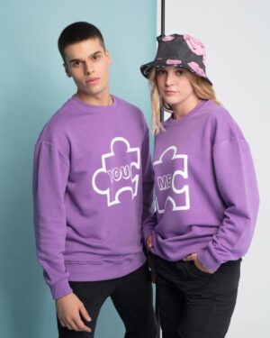 Purple couples sweatshirts