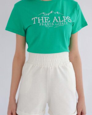 The Alps Green Crop Top