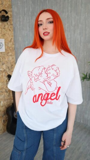 White Angel Oversized Tshirt