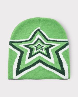 Green Nested Stars Beanie