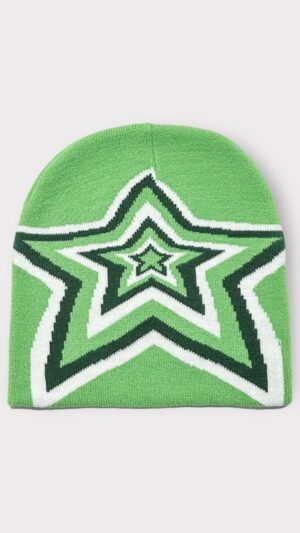 Green Nested Stars Beanie