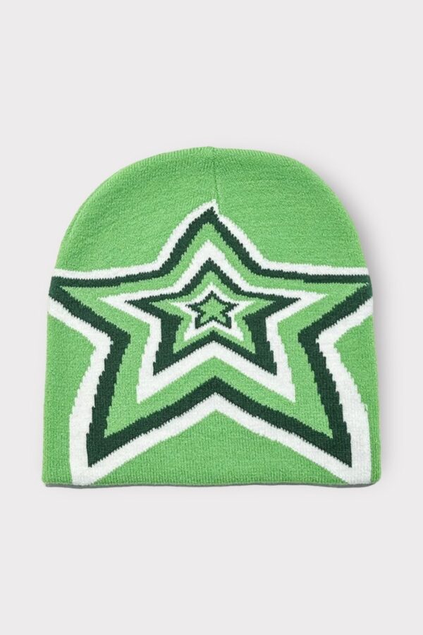 Green Nested Stars Beanie