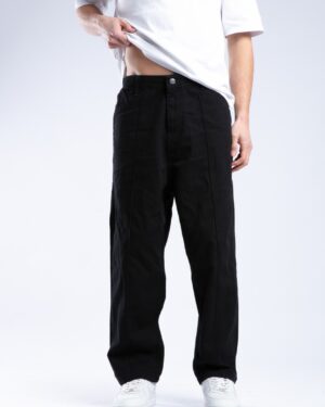 Striped Black Baggy Jeans