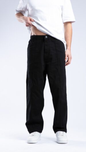 Striped Black Baggy Jeans