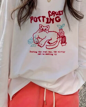 White Cat Potting Unisex Shirt
