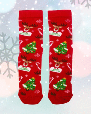 Red Pine Tree Socks