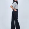Black Embroidery Heart Extra Baggy Jeans