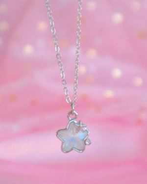 White Sparkling Star Necklace