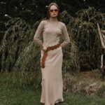 4824533542.jpg Nude Satin Maxi Skirt
