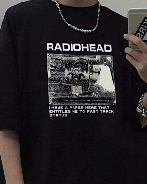 Black Radiohead Oversized Unisex Tshirt