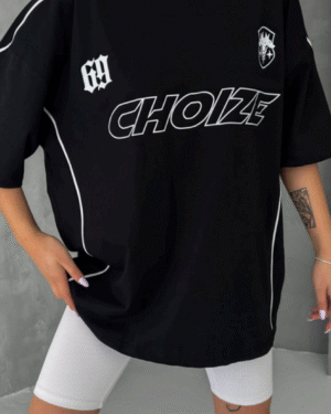 Black Choize Striped Oversized Unisex Tshirt