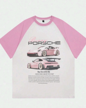 Porsche Pink Oversized Raglan Unisex Tshirt