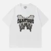 White Chanyoou Butterfly Oversized Unisex Tshirt