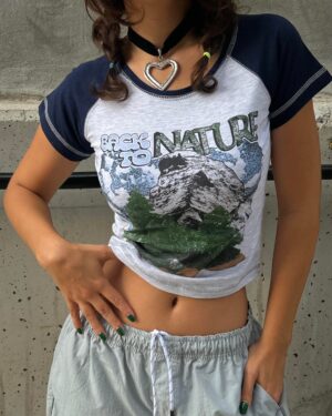 Back To Nature Raglan Short Sleeve Top