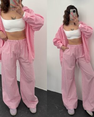 Pink Lisbon Gingham Pants