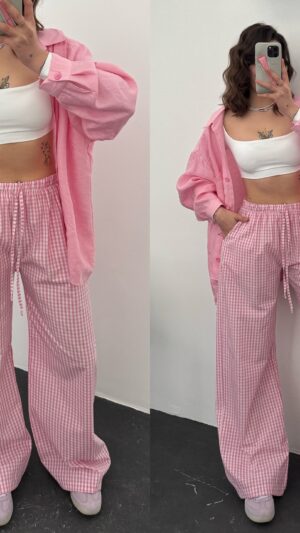 Pink Lisbon Gingham Pants