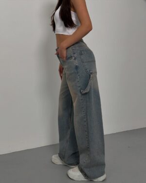 Belted Tinted Baggy Jeans