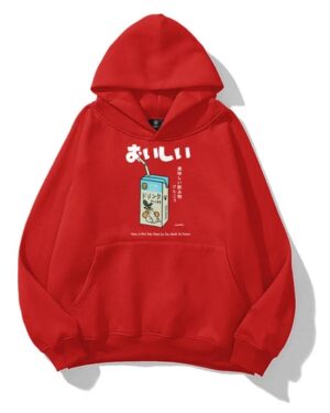 Cat Lemon Juice Red Extra Oversized Hoodie