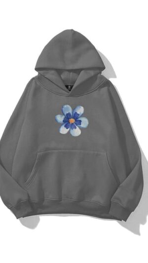 5177231949.jpg Blue Flower Anthracite Extra Oversized Hoodie