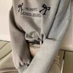 Gray Romantic Bows Sweatshirt