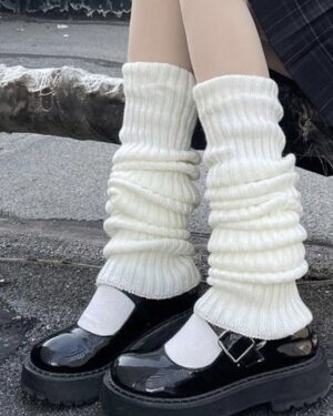 Basic White Leg Warmers