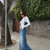 Maxi Denim Washed Skirt