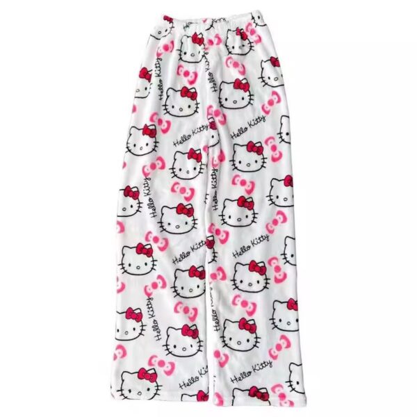 White Hello Kitty Plush Pants