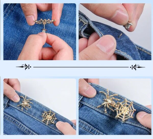 Spider Button Adjuster for Pants Waist Tightener
