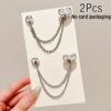 Chain Magnetic Cuff Clips Adjustable for pants and t-shirts