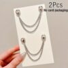 Chain Magnetic Cuff Clips Adjustable for pants and t-shirts