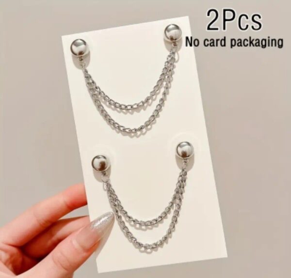 Chain Magnetic Cuff Clips Adjustable for pants and t-shirts