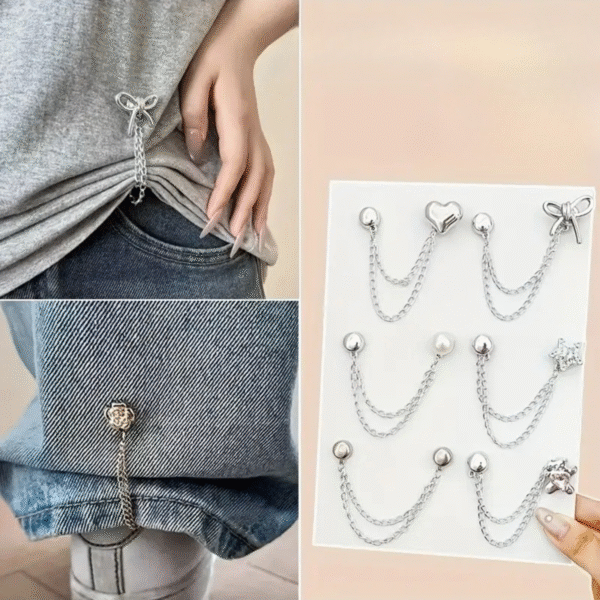 Chain Magnetic Cuff Clips Adjustable for pants and t-shirts