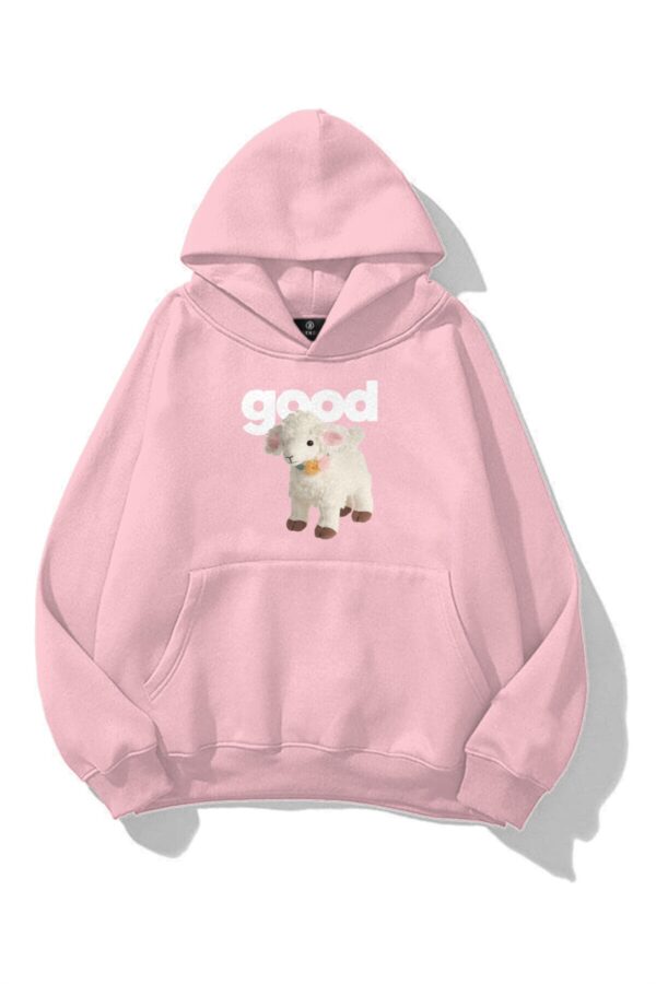 Good Sheep Pink Extra Oversized Hoodie