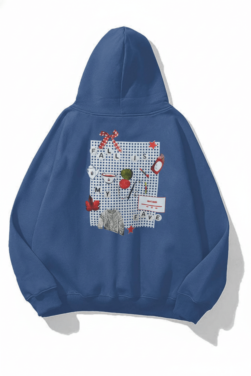 Fall is My Fave Navy Blue Extra Oversized Hoodie