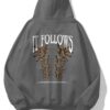It Follows Anthracite Extra Oversized Hoodie