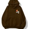 Please Dont Hurt Me Brown Extra Oversized Hoodie