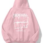 Social Introvert Pink Extra Oversized Hoodie