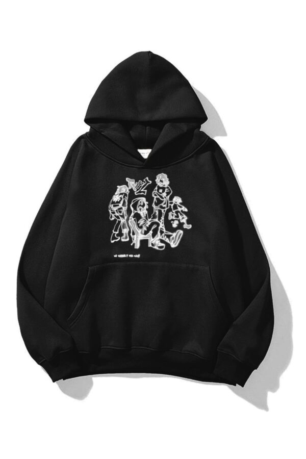 TYYZ Black Extra Oversized Hoodie