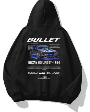 Bullet Black Extra Oversized Hoodie
