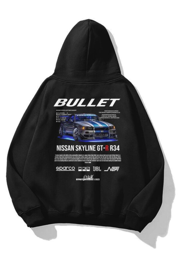 Bullet Black Extra Oversized Hoodie