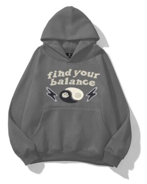 Find Your Balance Anthracite Extra Oversized Hoodie