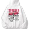 Suki White Extra Oversized Hoodie
