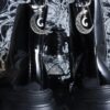 2 Pcs Silvery  Moon Buckles for Boots and Shoes