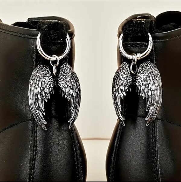 2Pcs Angel Wings Buckles For Boots Big Size