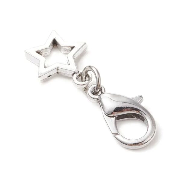 2 Pcs Star Pendant Buckles for Shoes and Bags