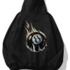 8Ball Fire Black Extra Oversized Hoodie