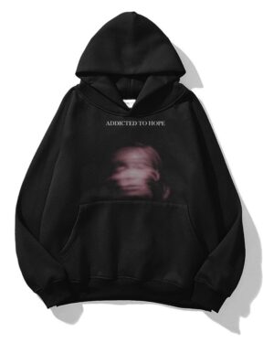 Addicted to Hope Black Extra Oversized Hoodie