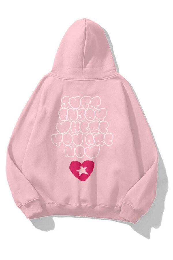 Just Enjoy Pink Extra Oversized Hoodie