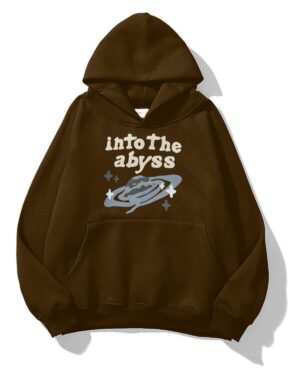 Into the Abyss Brown Extra Oversized Hoodie