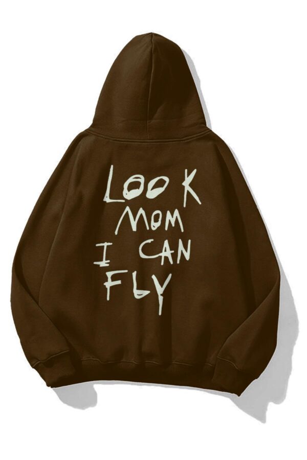 Look Mom Brown Extra Oversized Hoodie